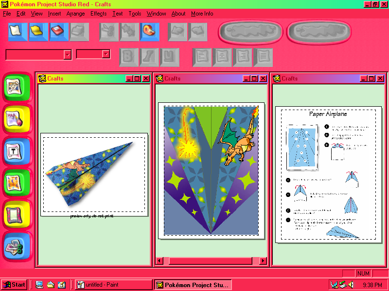 Pokemon Project Studio Red Version by The Learning Company - plane