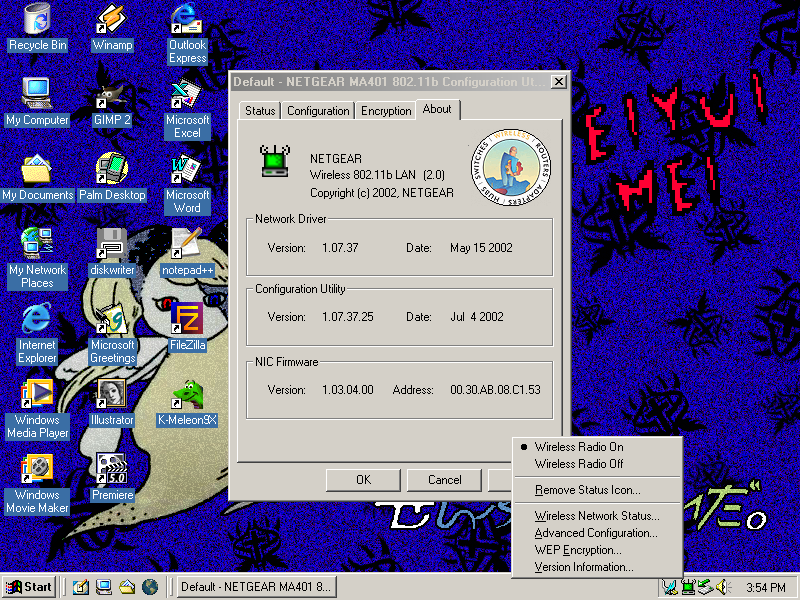 Netgear MA401 PCMCIA wireless card software
