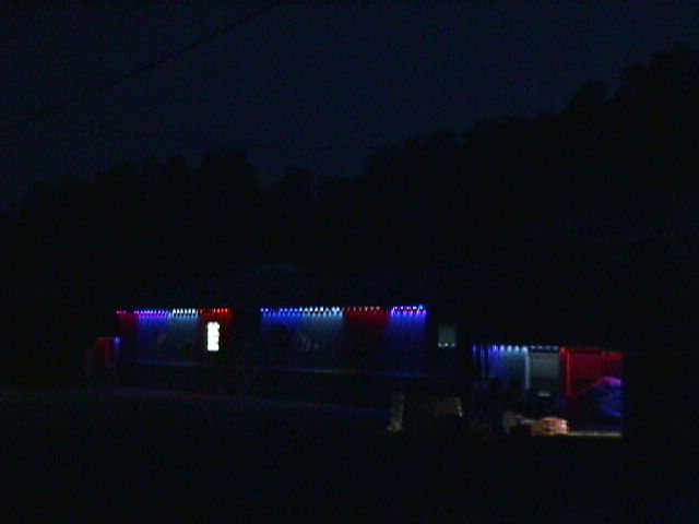 Building lights at night