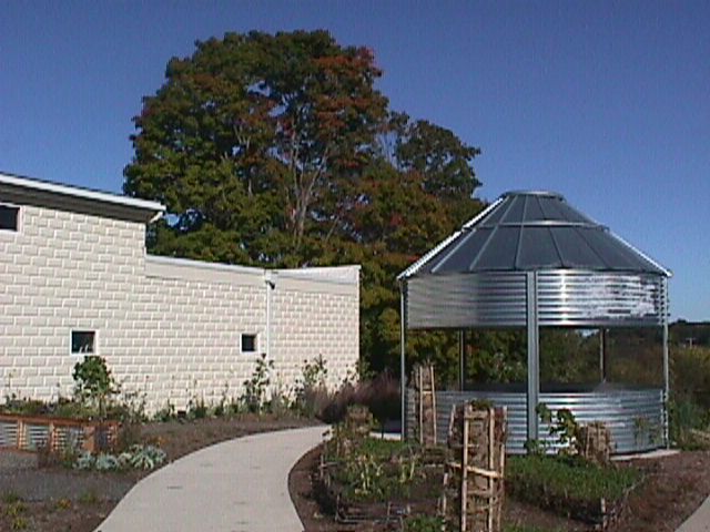 Building and gazebo