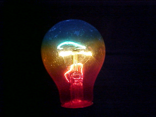 Rainbow Light Bulb close-up