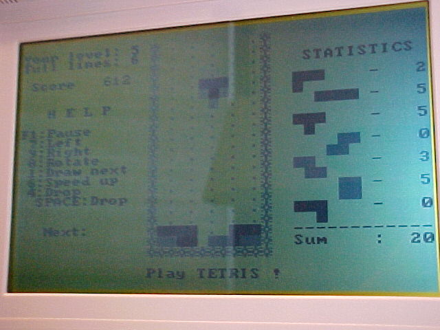 Tandy 1100 FD - Tetris