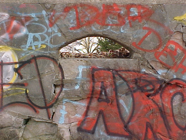 Wall with graffiti