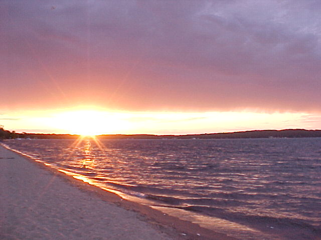 Sunset at lake