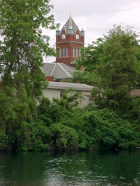 Tower by river