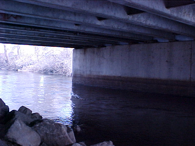 Under bridge