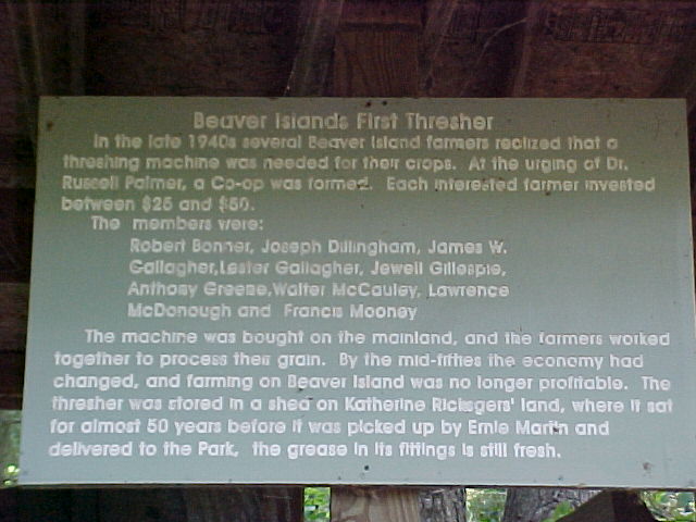 Beaver island first thresher