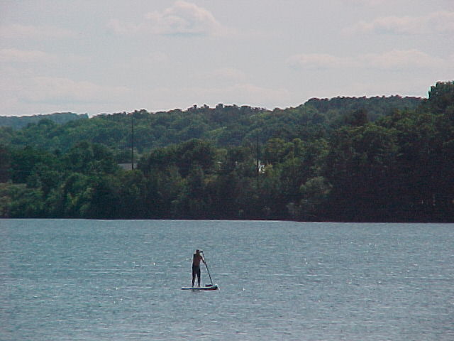 Person on lake