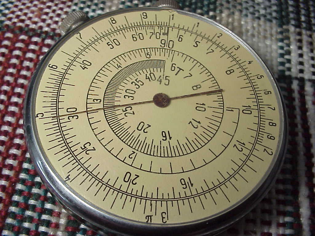 KL-1 Circular Slide Rule back