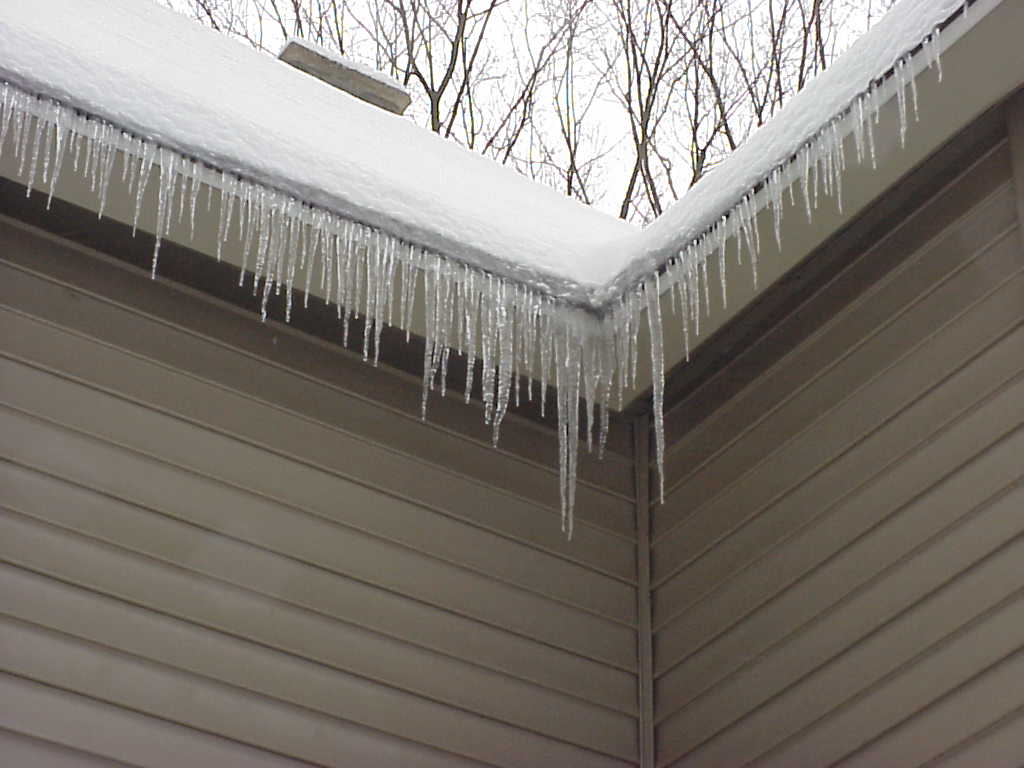 Icicle on roof