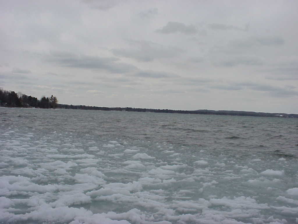 Ice in lake