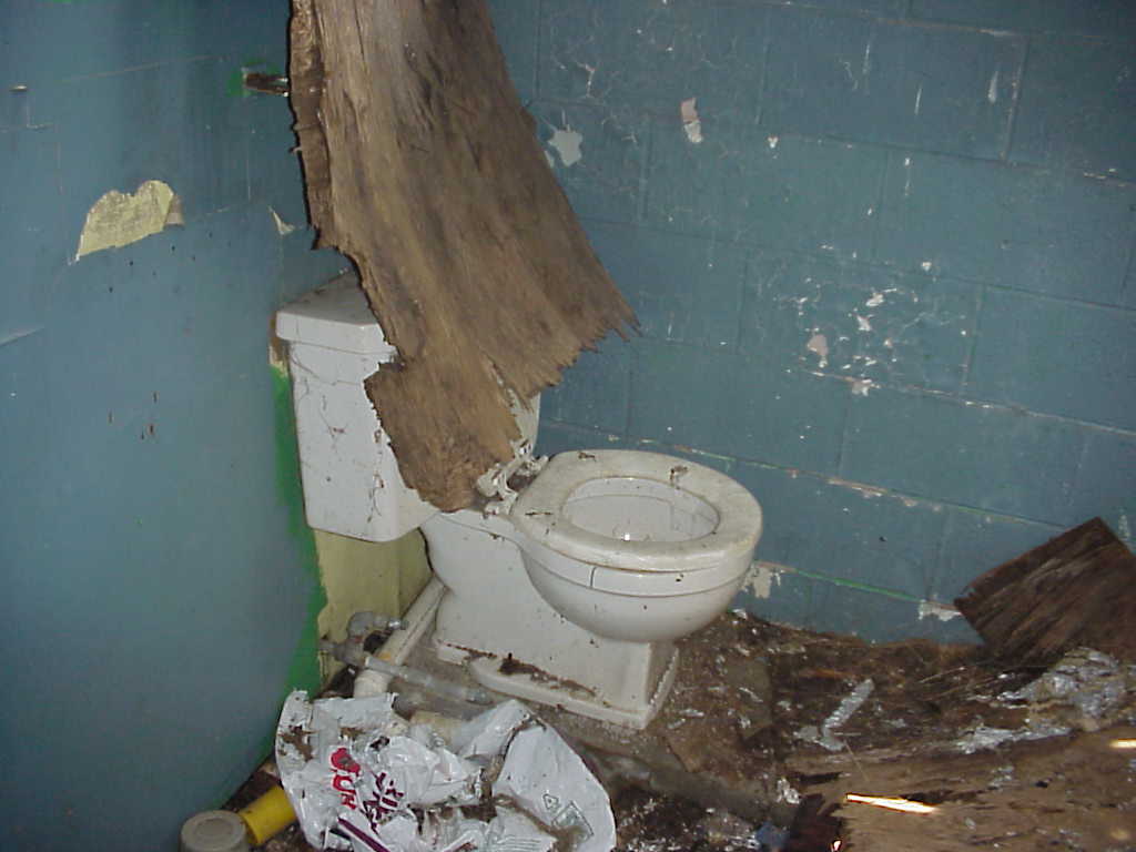 Abandoned house bathroom
