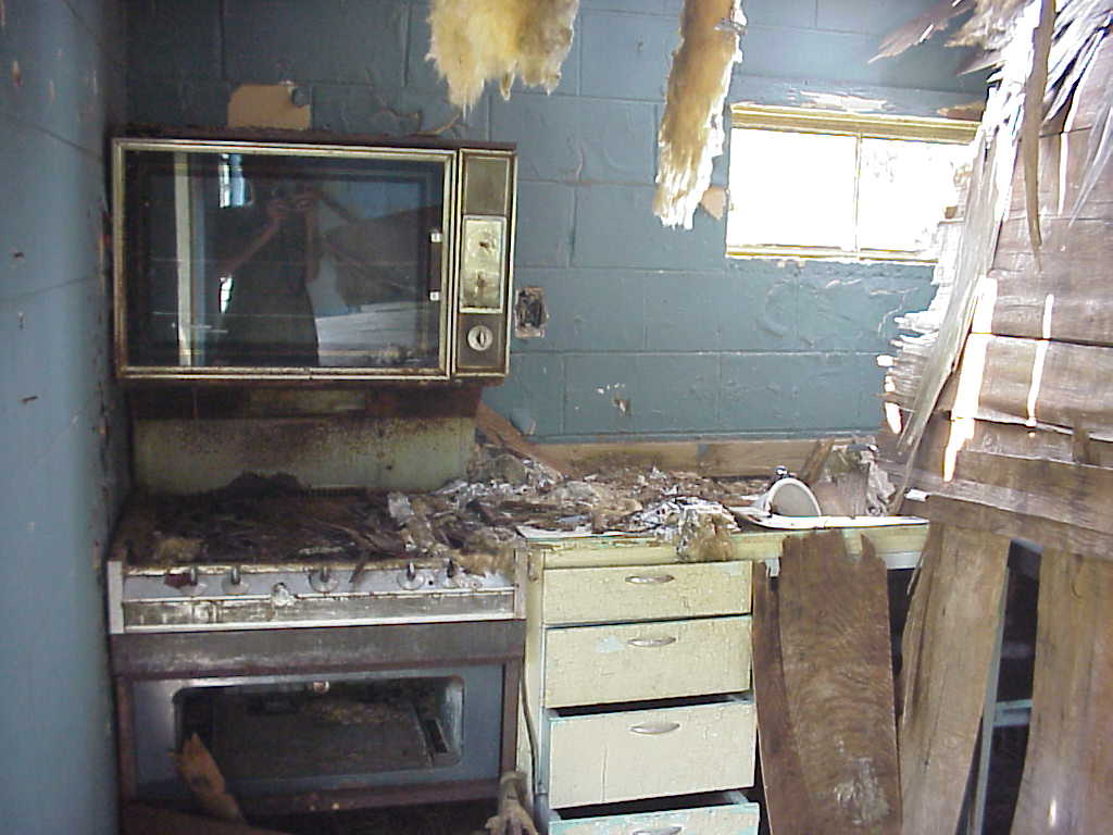 Abandoned house kitchen