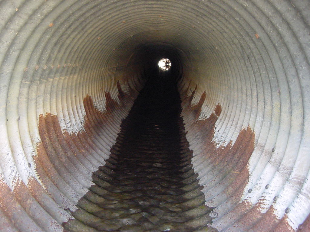 View inside pipe