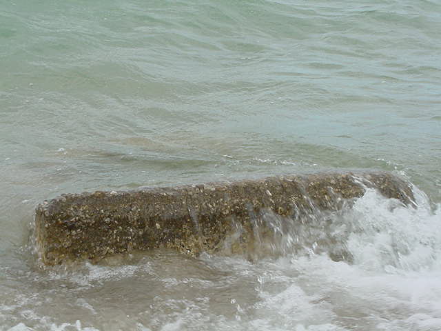 Water over cement