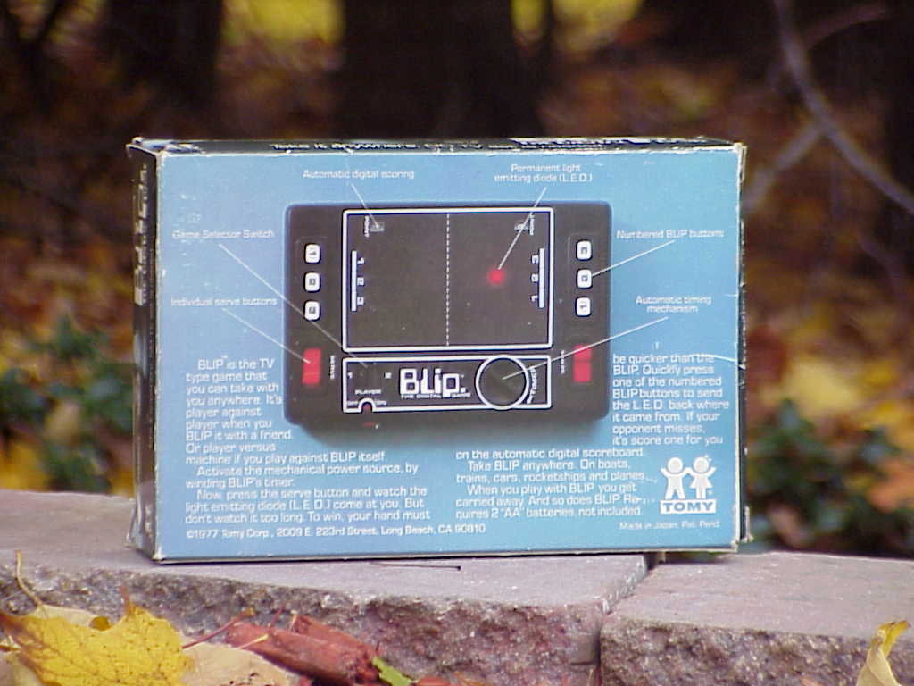 Blip pong game box back
