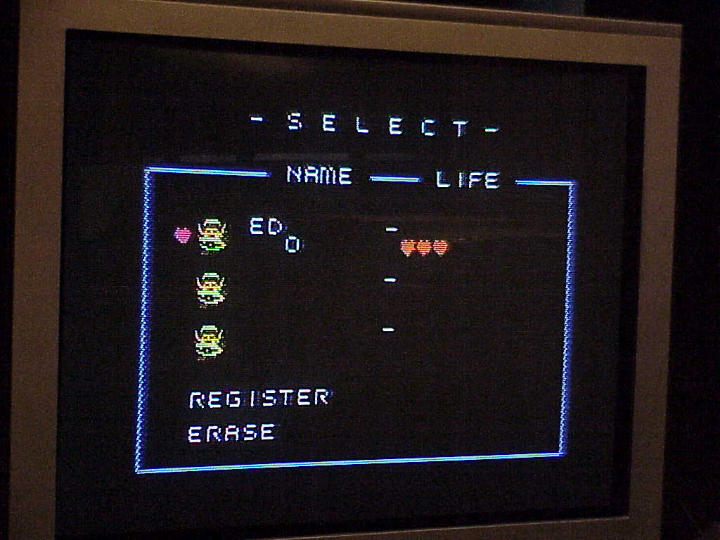 The Legend of Zelda famicom disk booted on twin
