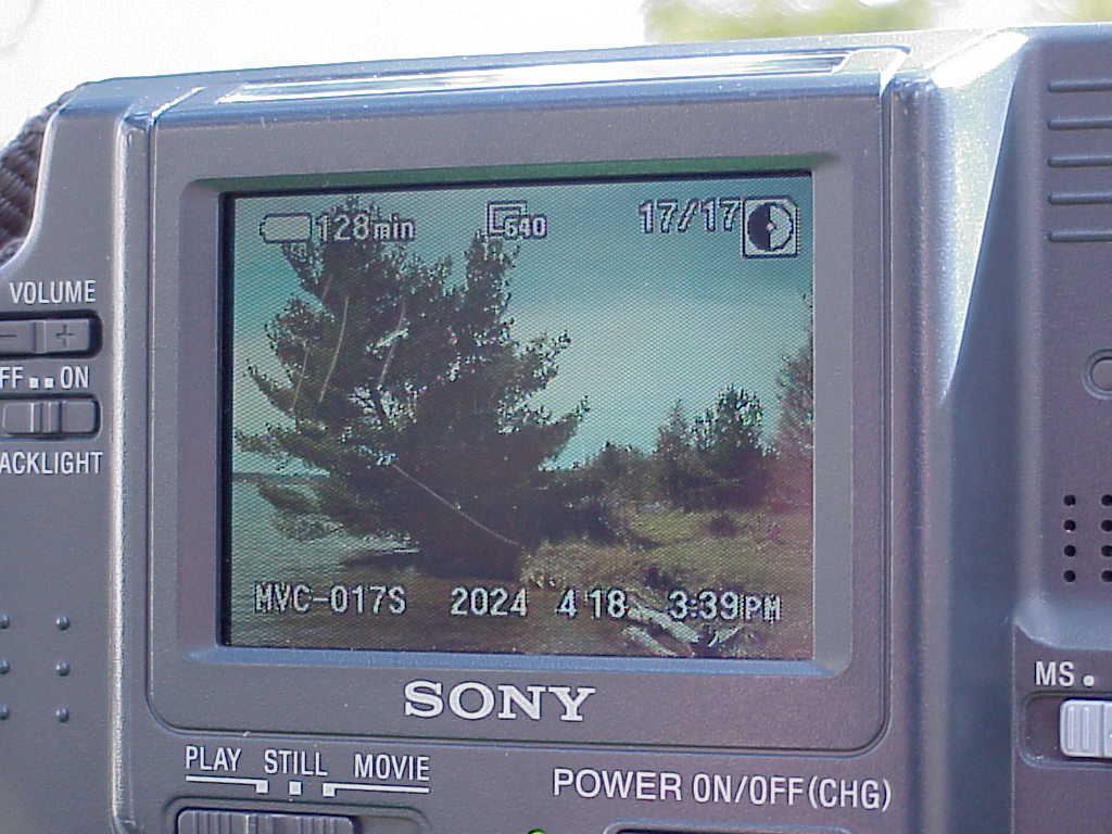 Sony Mavica MVC-FD92 screen