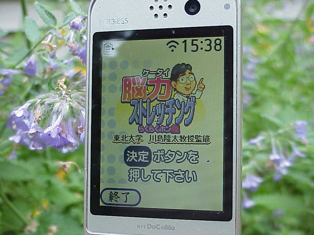 NTT docomo F883iESS Cell Phone brain game