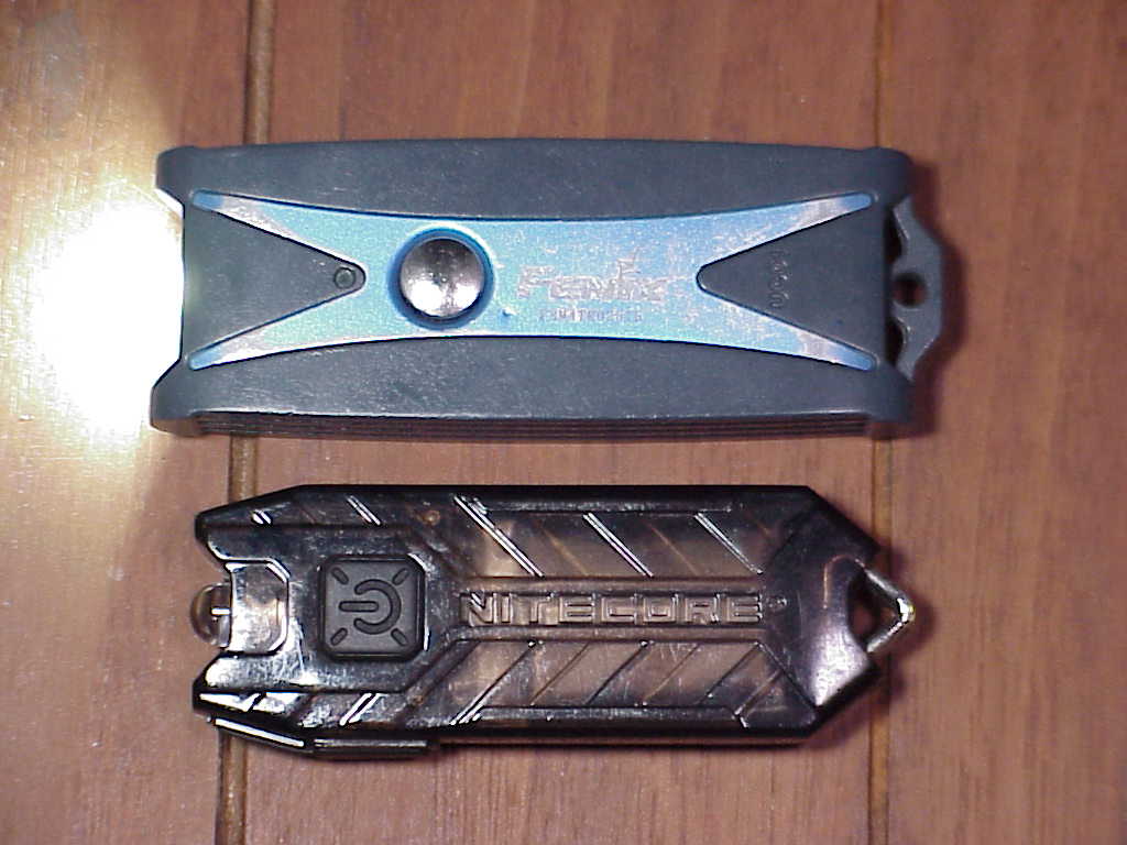 Fenix UC01 and Nitecore Tube keychain lights