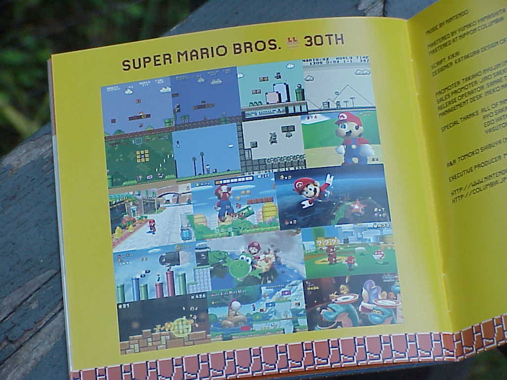 The 30th Anniversary Super Mario Bros. Music by Nintendo booklet