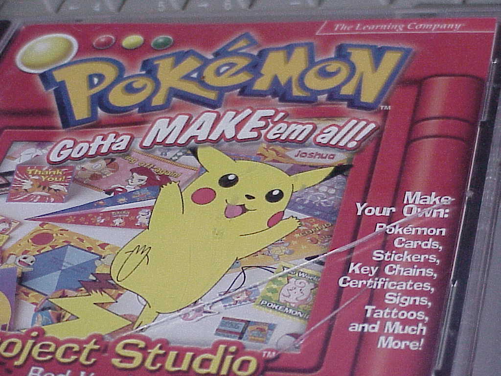 Pokemon Project Studio Red and Blue Version by The Learning Company - front cover