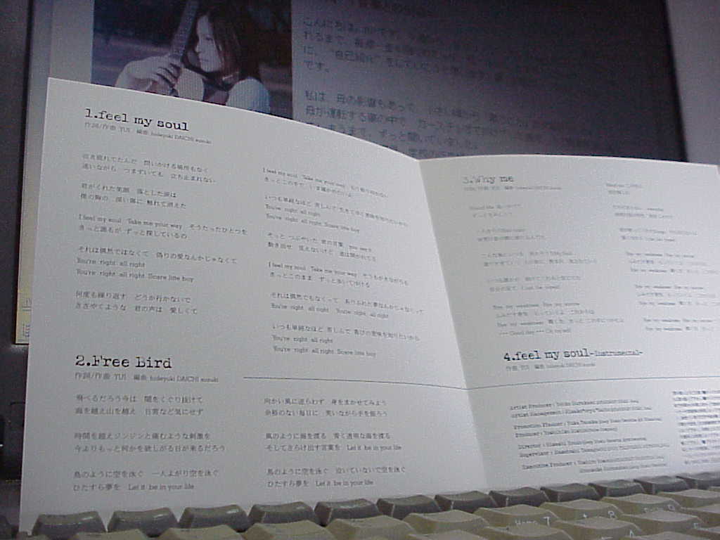 feel my soul by YUI lyric book