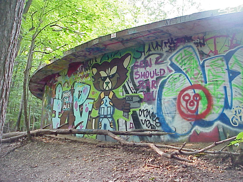 Building with graffiti