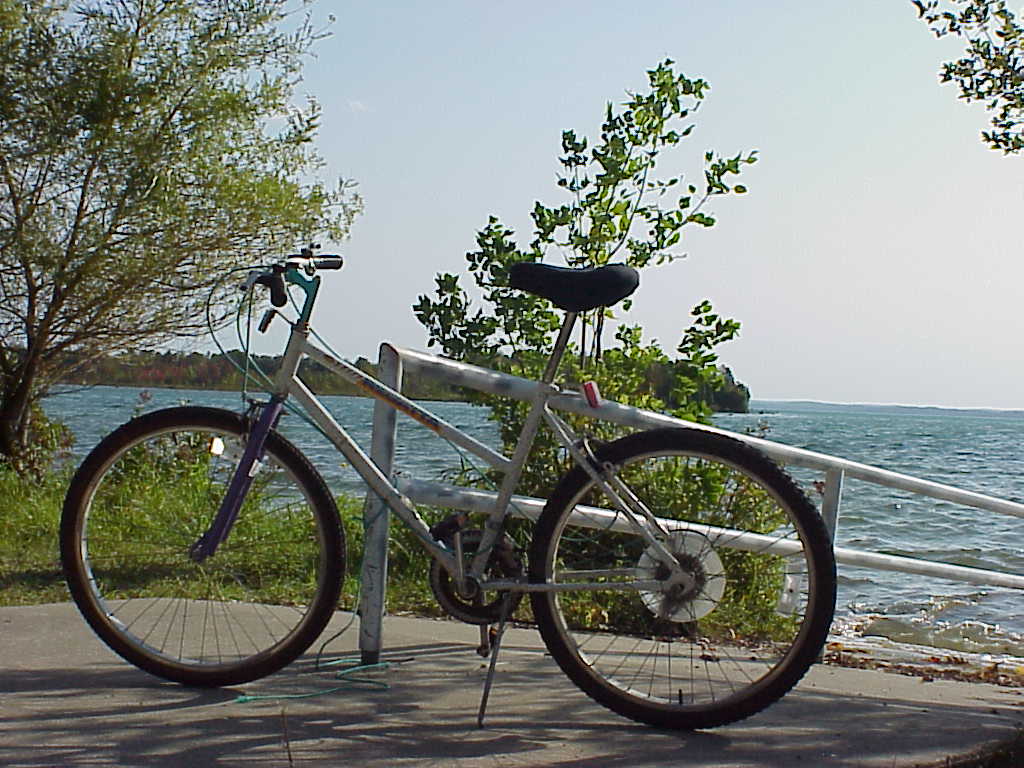 Bike near lake