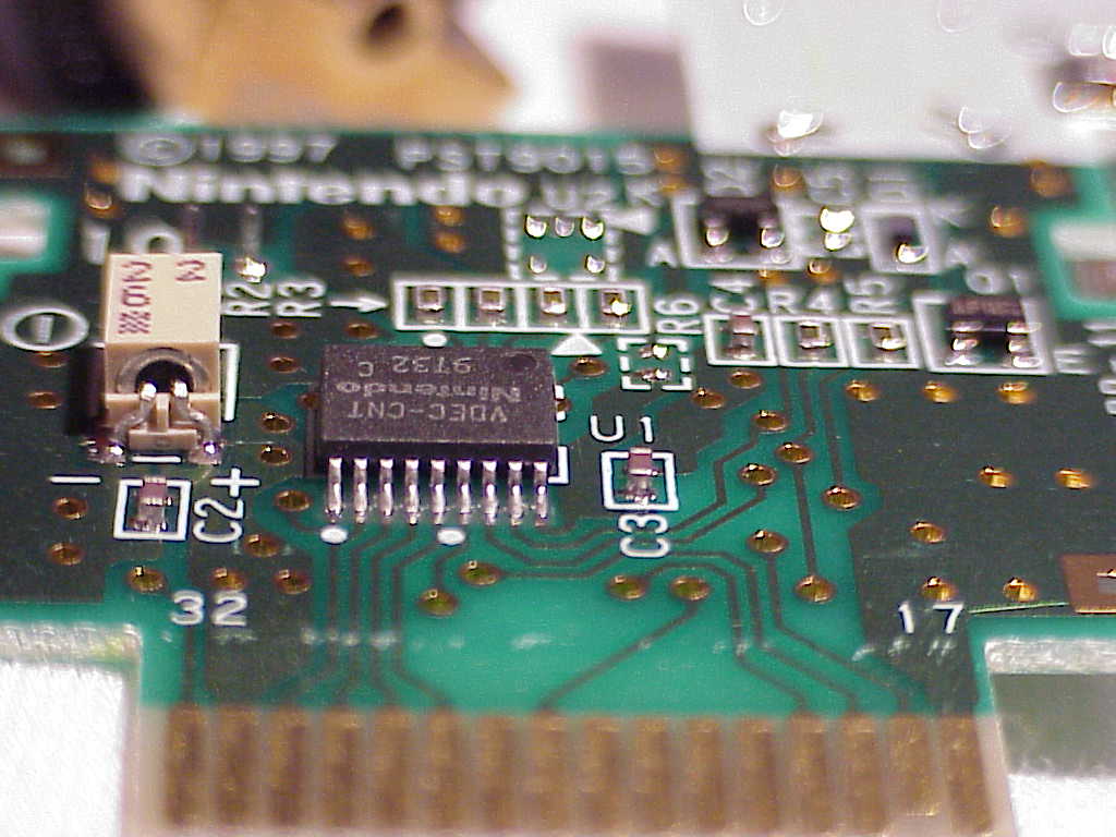 Nintendo 64 Rumble Pak board close-up