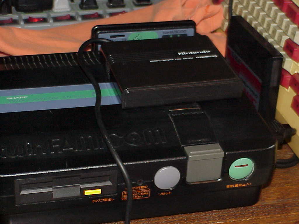 Nintendo Famicom Disk System ram adapter in twin famicom