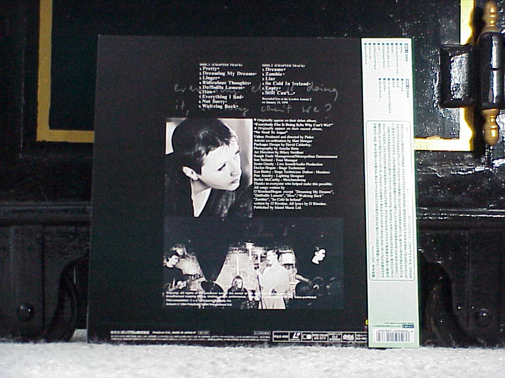 The Cranberries Live Laserdisc back