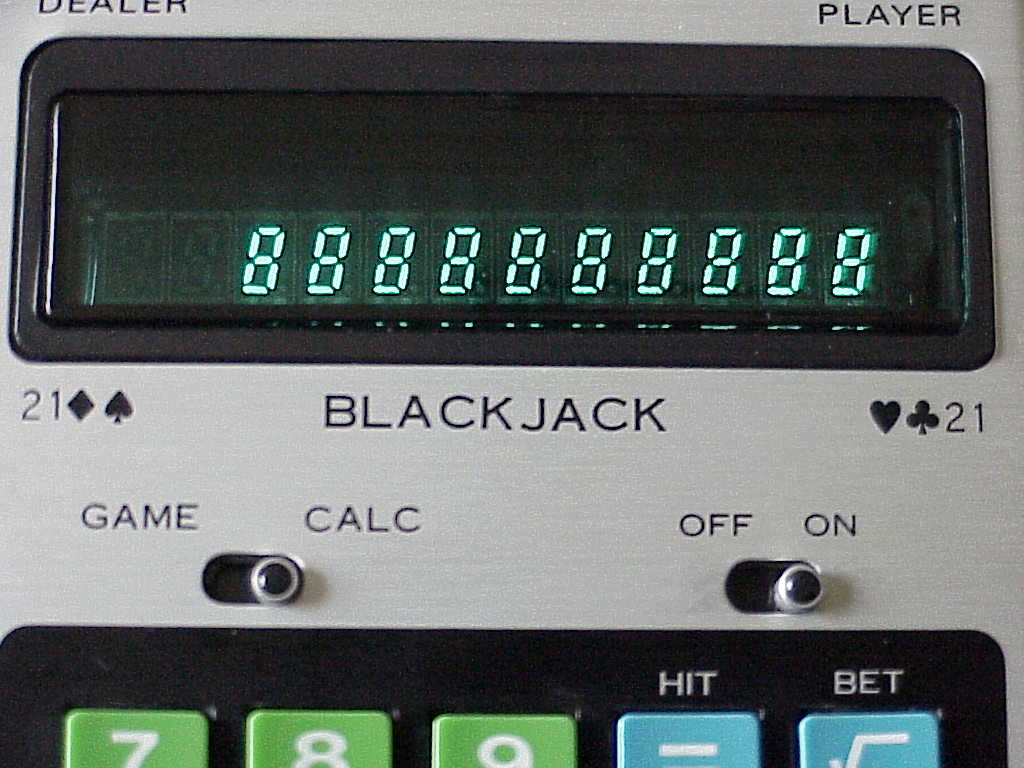 Radio Shack EC-21 Calculator and Blackjack VFD display