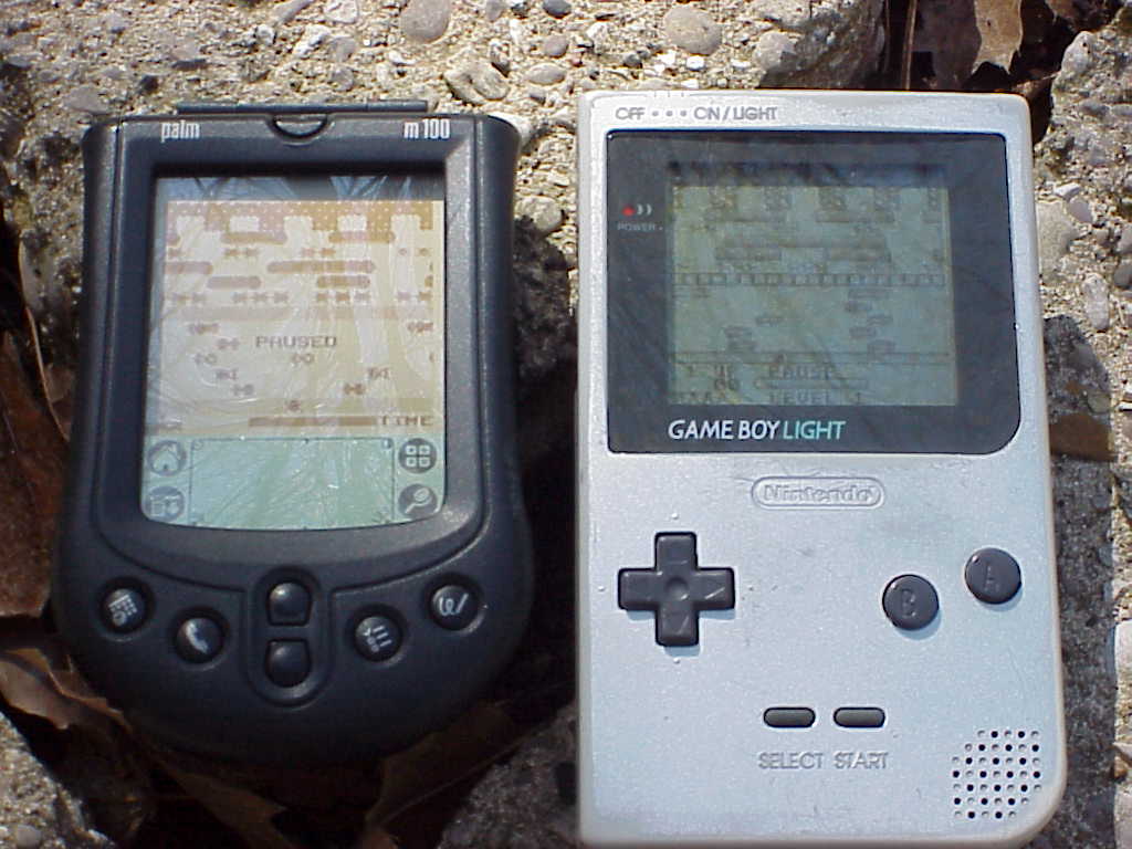 Froggy on Palm m100 vs Frogger on Game Boy Light