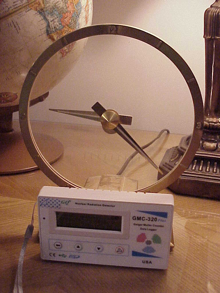 Jefferson golden hour clock with geiger counter