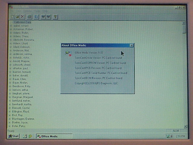 Toshiba Satellite 225CDS Laptop Office Medic screenshot