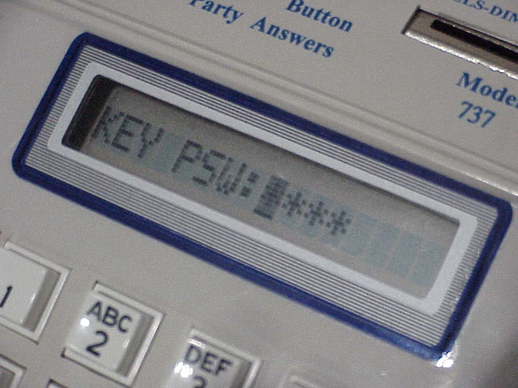 Desktop Payphone HAC 737 password screen