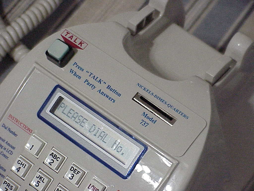 Desktop Payphone HAC 737 screen