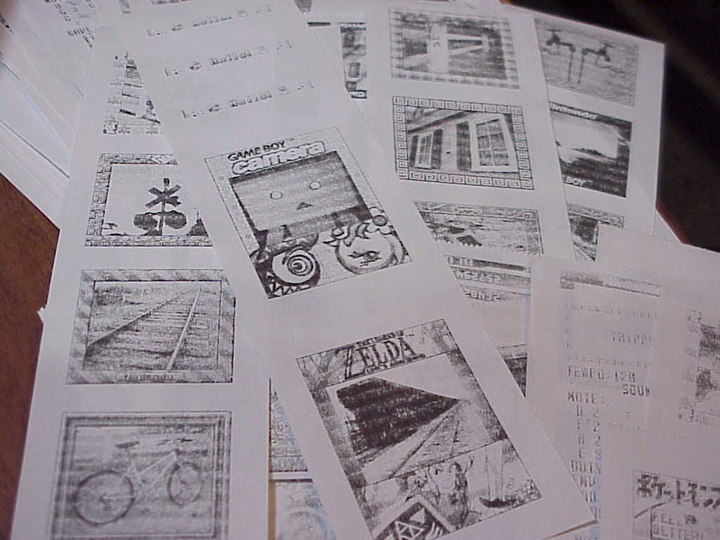 Game Boy Printer print-outs