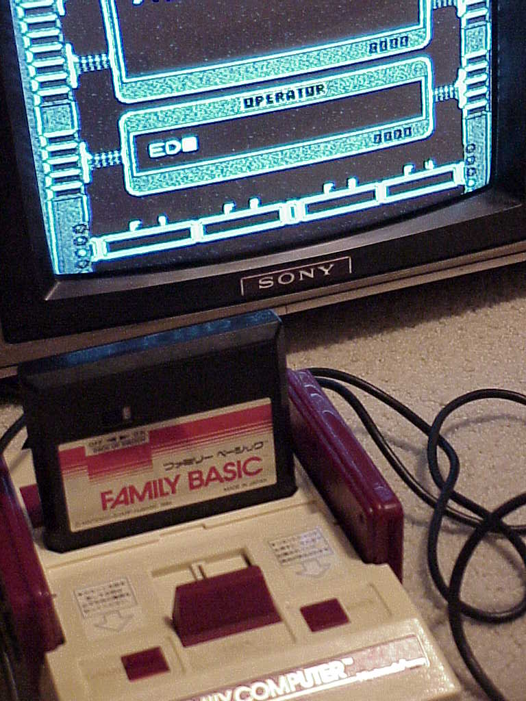 Nintendo Famicom connected to TV