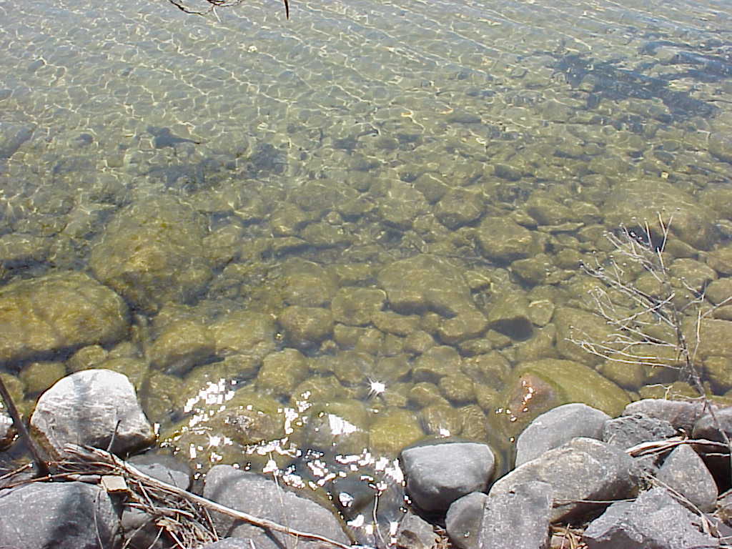 Rocks in lake