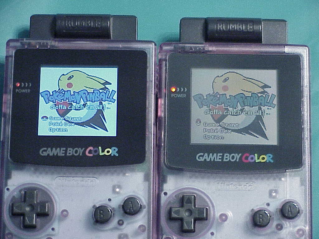 Game Boy Colors with Pokemon Pinball