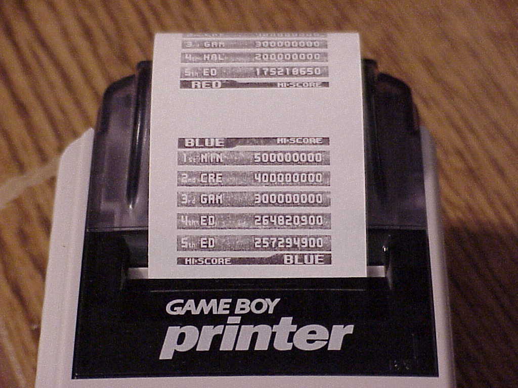 Game Boy Printer Pokemon Pinball high score print