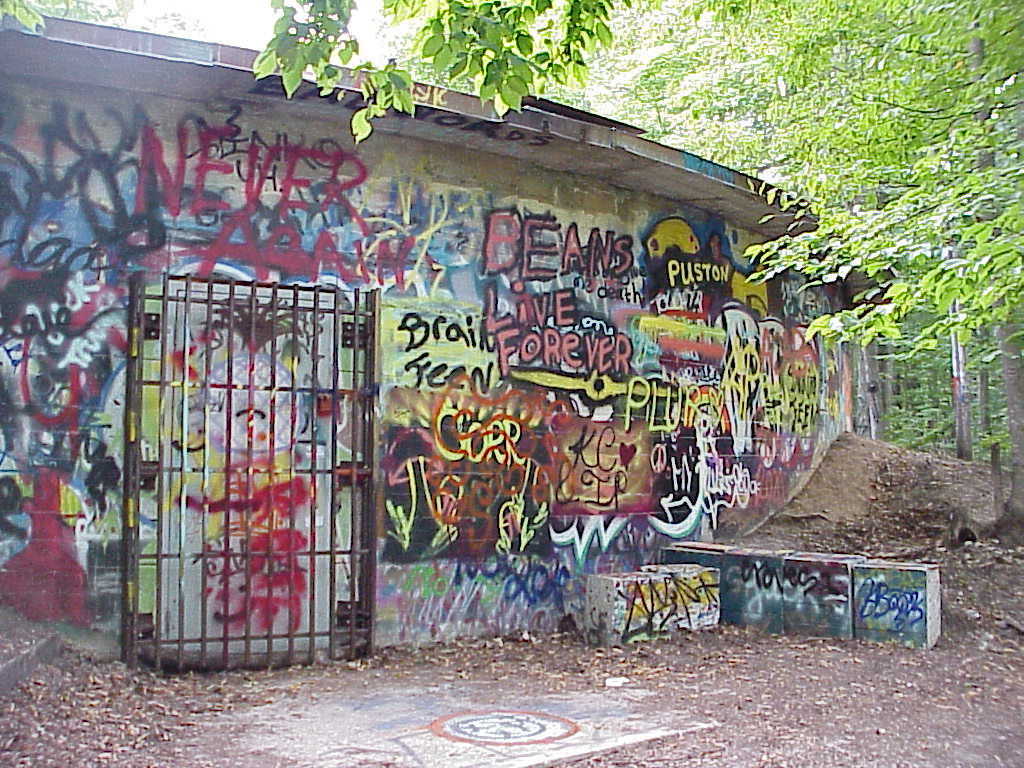 Building with graffiti