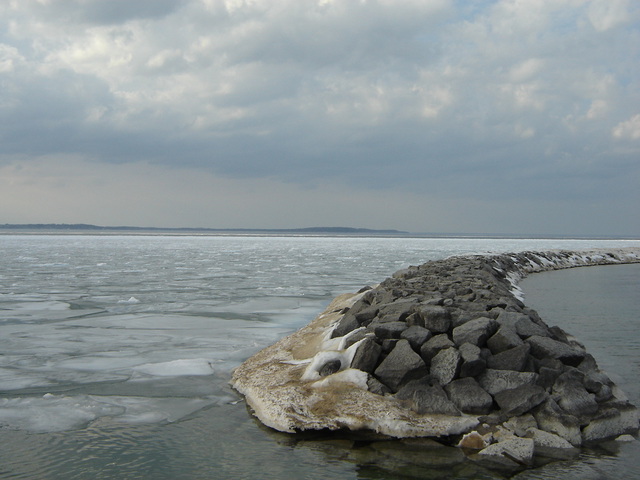 Ice in lake