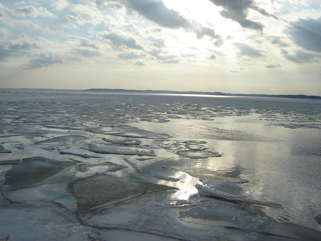 Ice in lake