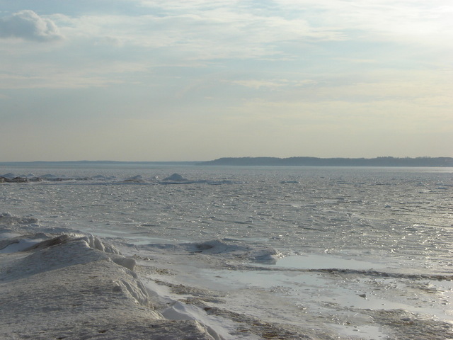 Frozen lake