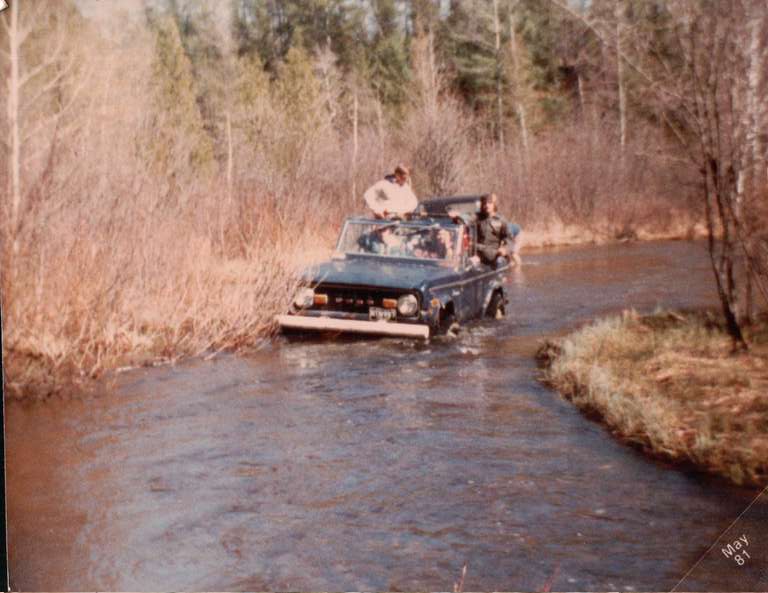 Car in river