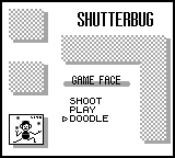 Nintendo Game Boy Camera screenshot - Shutterbug US, EU