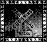 Nintendo Game Boy Camera photo - Railroad crossing sign